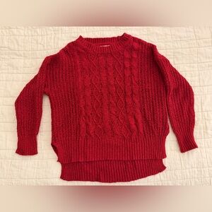 American Eagle Outfitters Red Textured Women's Sweater
